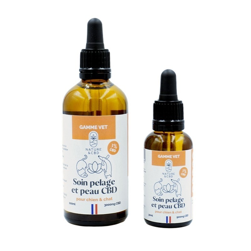 Soin pelage et peau CBD 3% pour chien & chat Nature & CBD