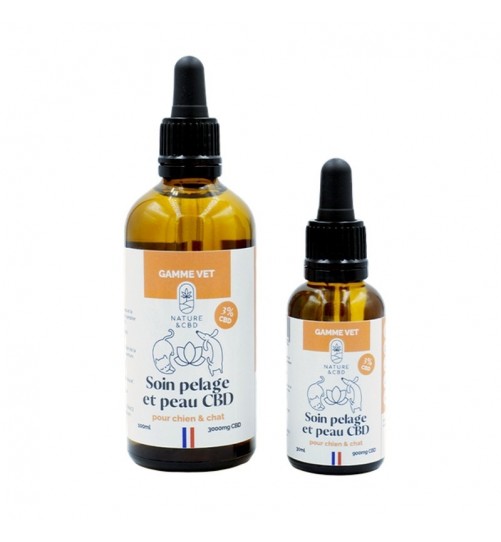 Soin pelage et peau CBD 3% pour chien & chat Nature & CBD