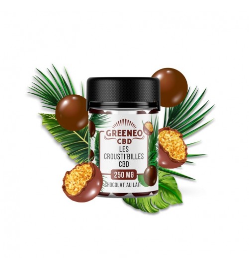 Crousti'Billes CBD 250mg Chocolat au Lait Greeneo