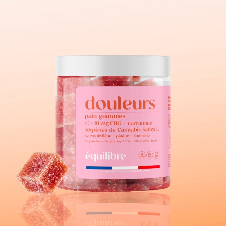 Gummies Douleurs CBG 10mg + curcumine + terpènes - Equilibre