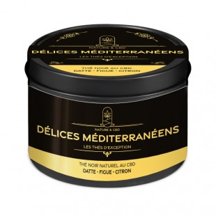 Thé noir CBD Délices Méditerranéens Datte Figue Citron Nature & CBD