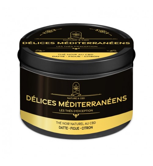 Thé noir CBD Délices Méditerranéens Datte Figue Citron Nature & CBD