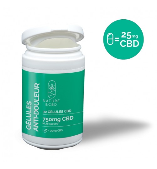 Gélules CBD Anti-douleur 750mg Nature & CBD