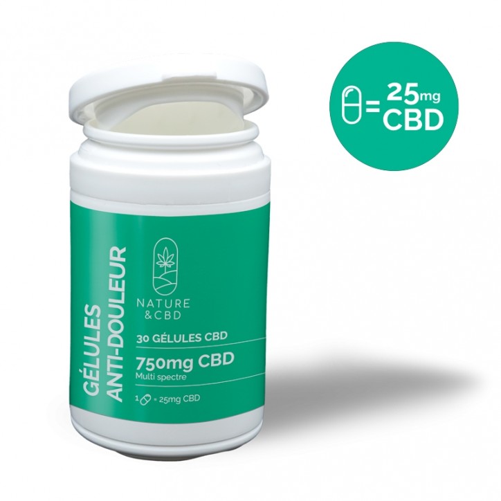 Gélules CBD Anti-douleur 750mg - Nature & CBD