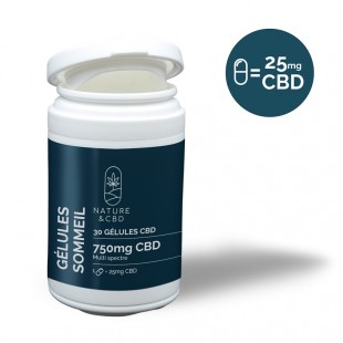 Gélules CBD Sommeil 750mg Nature & CBD