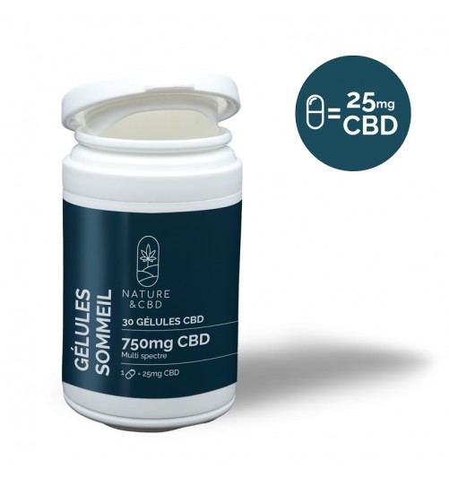 Gélules CBD Sommeil 750mg Nature & CBD