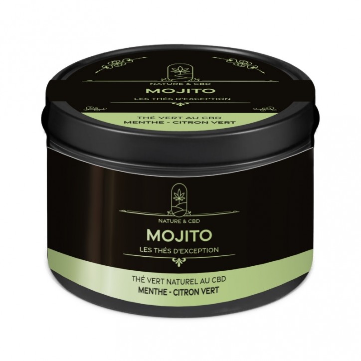 Thé vert CBD Mojito Menthe Citron vert - Nature & CBD