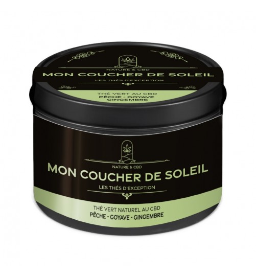 Thé vert CBD Mon Coucher de Soleil Pêche Goyave Gingembre Nature & CBD