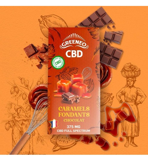 Caramels fondants chocolat CBD 375mg Greeneo