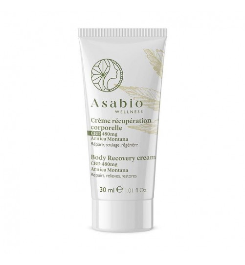 Crème récupération corporelle CBD 30ml 480mg Asabio