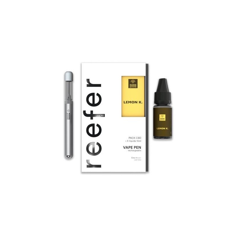 Pack Vape Pen Reefer Lemon Kush 600mg Marie Jeanne