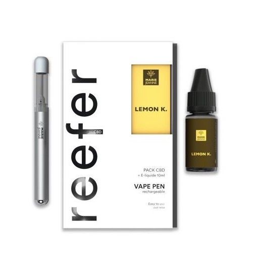 Pack Vape Pen Reefer Lemon Kush 600mg Marie Jeanne