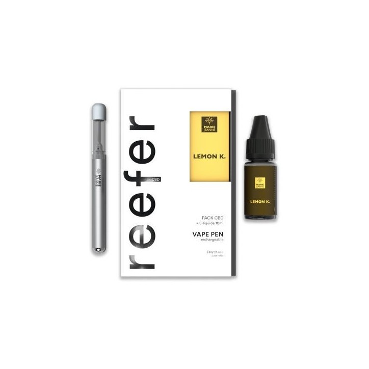 Pack Vape Pen Reefer Lemon Kush 600mg - Marie Jeanne