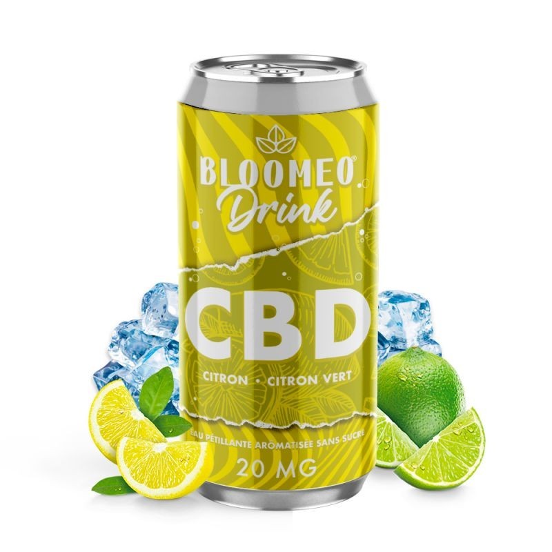 Canette Citron/Citron Vert CBD 20mg 33cl Bloomeo