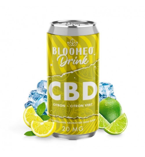 Canette Citron/Citron Vert CBD 20mg 33cl Bloomeo