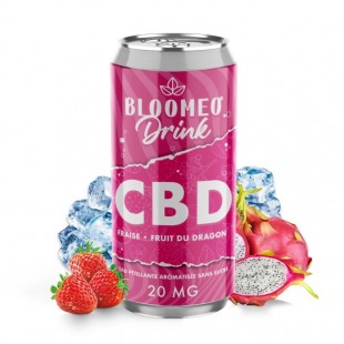 Canette Fraise Fruit du Dragon CBD 20mg 33cl Bloomeo