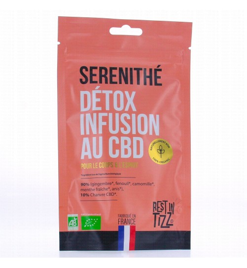 Infusion Detox Bio au CBD Sérénité 50g Tizz Stilla