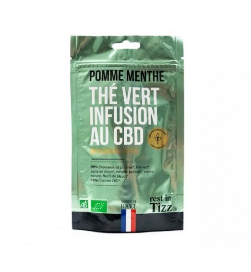 Infusion Bio au CBD Pomme Menthe 50g Tizz Stilla