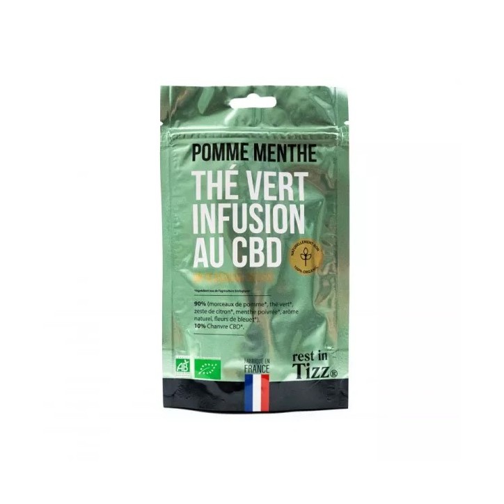 Infusion Bio au CBD Pomme Menthe 50g - Tizz Stilla