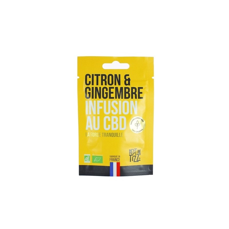 Infusion Bio au CBD Gingembre Citron 50g Tizz Stilla