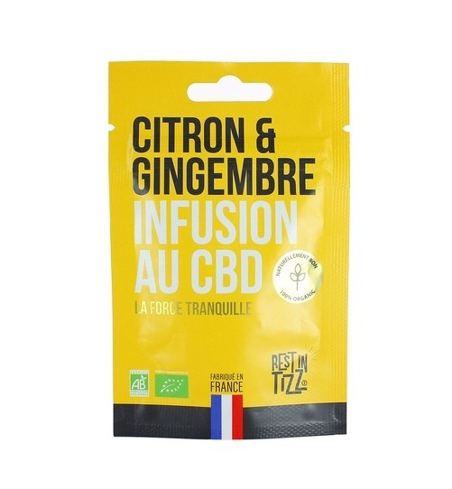 Infusion Bio au CBD Gingembre Citron 50g Tizz Stilla