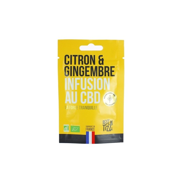 Infusion Bio au CBD Gingembre Citron 50g - Tizz Stilla