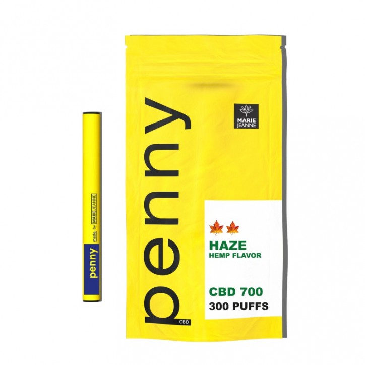 Penny Haze Hemp Flavor 300 puffs 700 CBD - Marie Jeanne