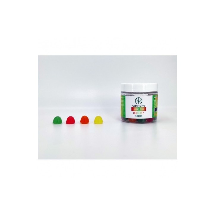 Pot bonbons mous VEGAN multi-fruits CBD 450mg - Cannalys