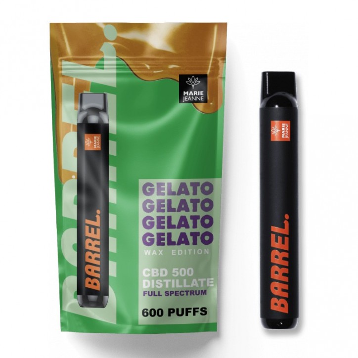 Barrel Gelato Wax 600 puffs 500 CBD - Marie Jeanne