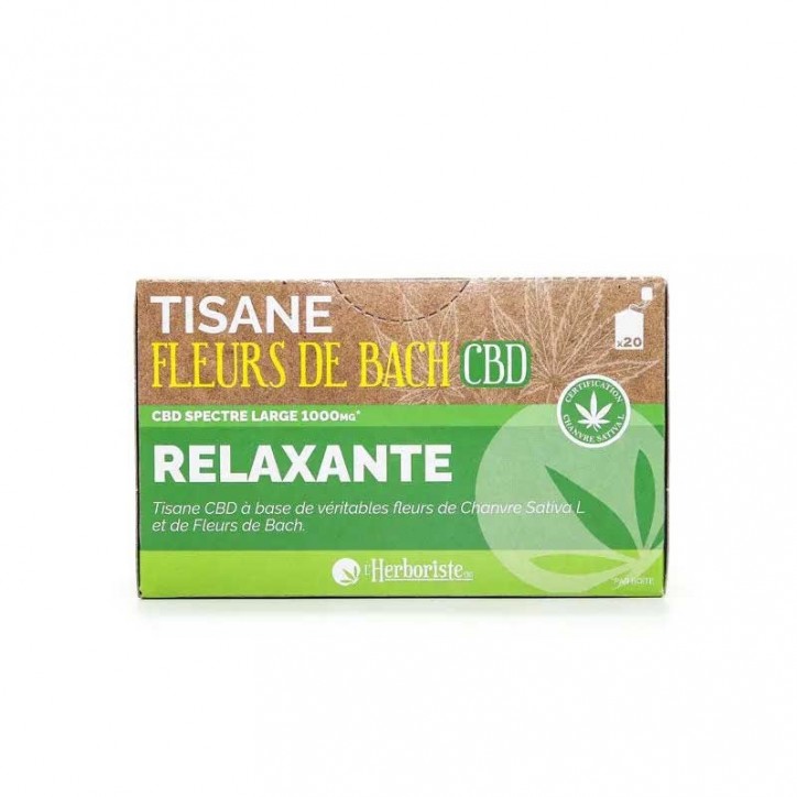 Tisane relaxante Fleurs de Bach CBD 20 sachets - L'herboriste CBD