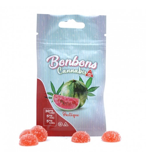 Bonbons CBD + CBG goût pastèque 10 pcs - Mama Kana