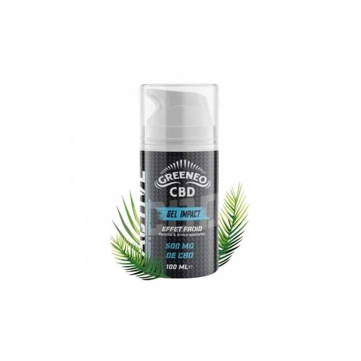 Gel Impact CBD et Arnica 500mg 100ml effet froid - Greeneo