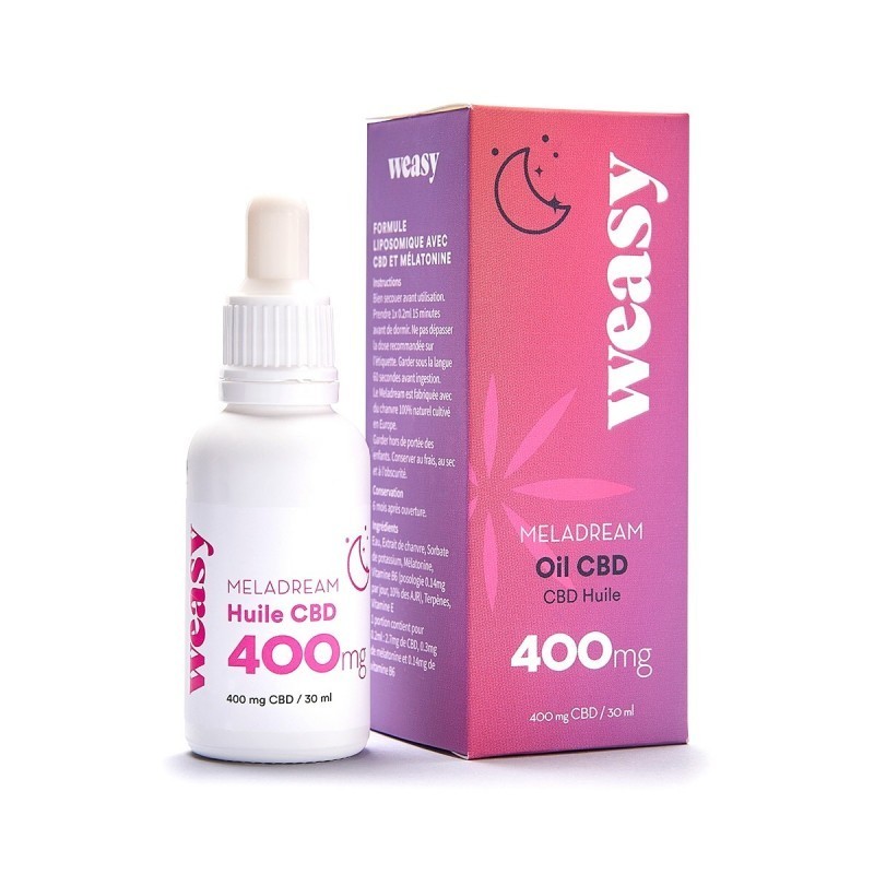 Huile de CBD 400mg 30ml Meladream Weasy