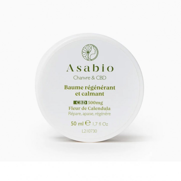 Baume régénérant et calmant CBD 500mg 50ml - Asabio