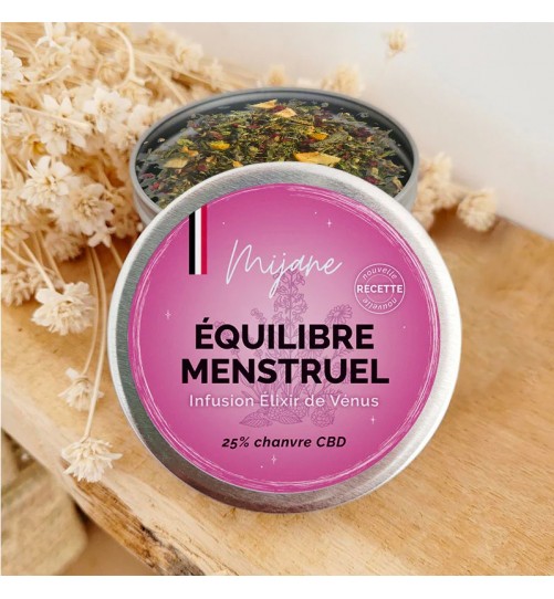 Infusion élixir de Venus équilibre menstruel CBD 25% 31g Mijane