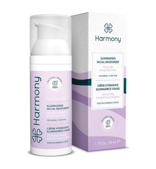 Crème hydratante illuminatrice CBD 150mg 50ml Harmony